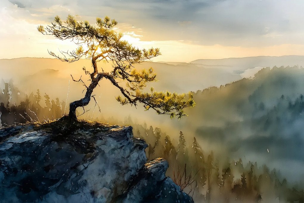 Canvas Vászonkép Lengyelország Hegyek Pienina Sokolica Fenyő 120 x 80