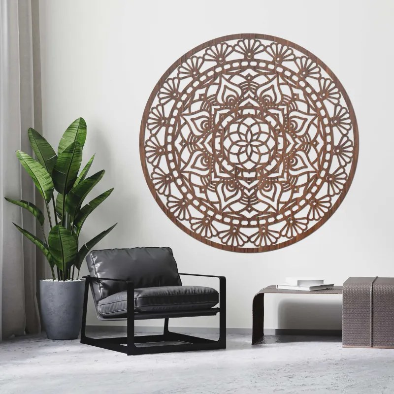 Fából készült mandala a falon | AFRODITA