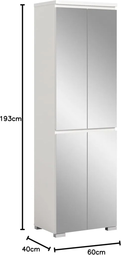 Shoelove 4 oldalajtós tükrös cipősszekrény