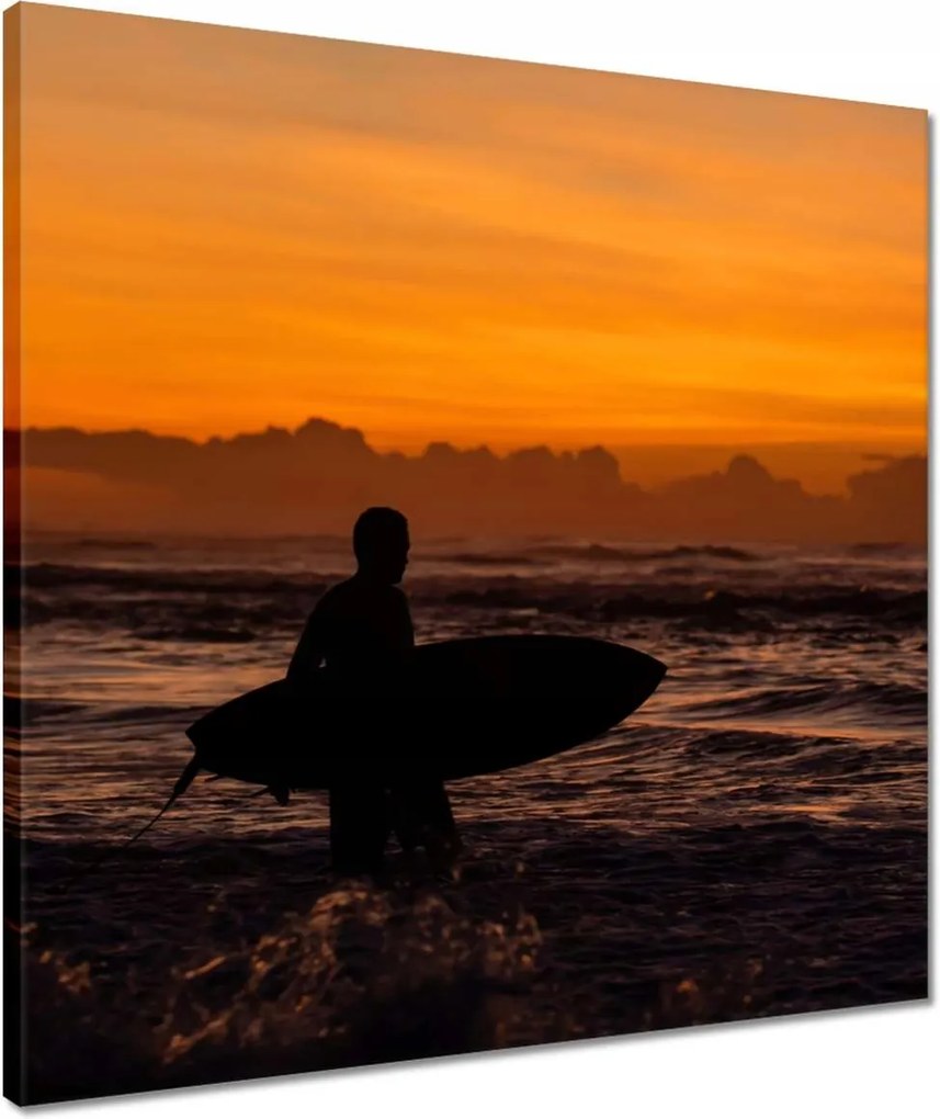 Vászonkép 50x50 Szörfözés nyáron Zanzibár