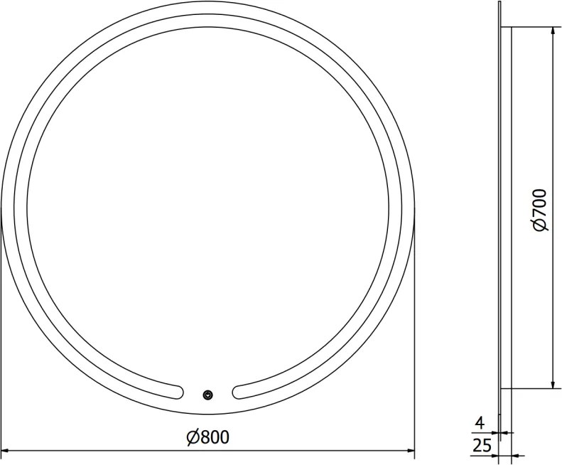 Mexen Rose, LED fürdoszobai tükör háttérvilágítással 80x80 cm, 6000K, páramentes, 9810-080-080-611-00