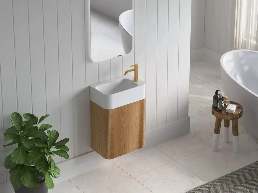 AREZZO design SORELLA 45 cm-es Fürdőszoba alsószekrény 1 ajtó, tölgy