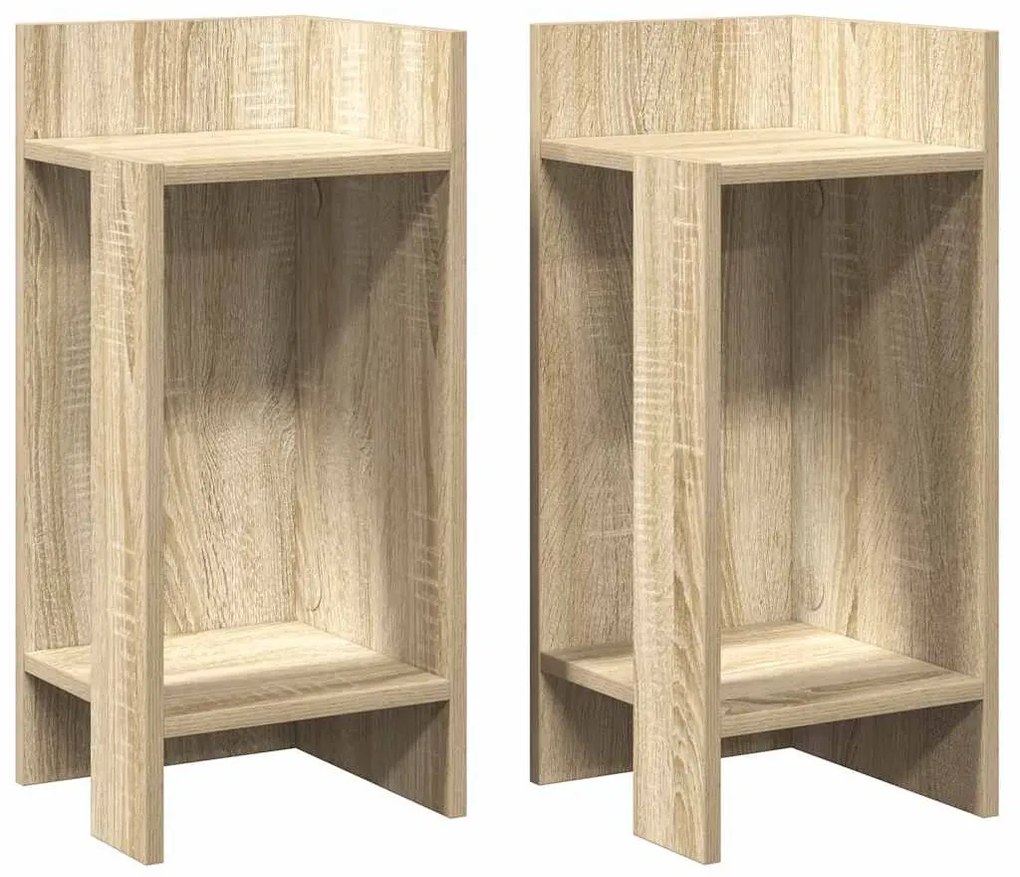 2 db sonoma tölgy kisasztal polccal 25,5 x 27 x 60 cm