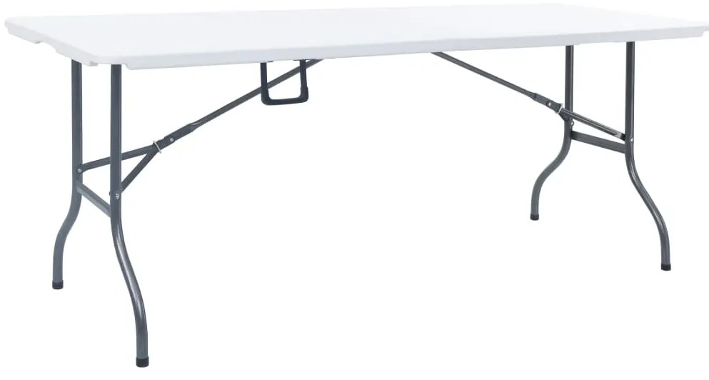 vidaXL fehér HDPE összecsukható kerti asztal 180 x 72 x 72 cm