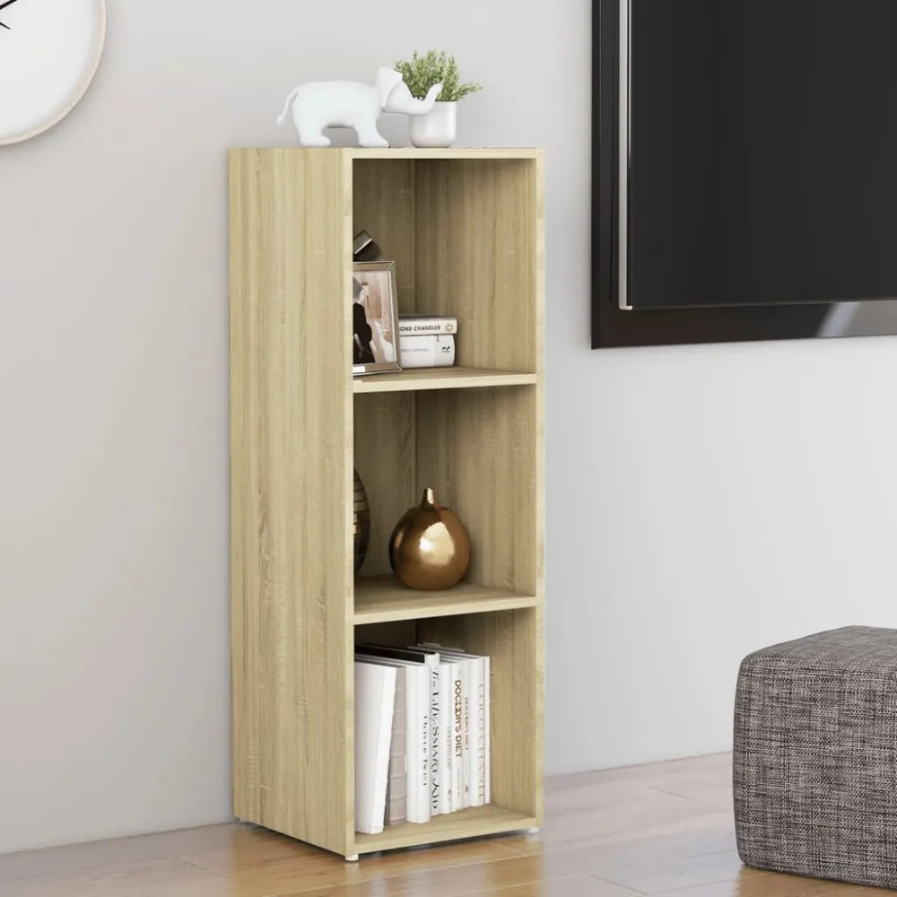 sonoma tölgy színű szerelt fa TV-szekrény 107 x 35 x 37 cm