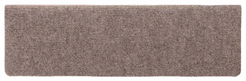 20 db öntapadós lépcsőszőnyeg, krémszínű, téglalap alakú széllel, 65 x 21 x 4 cm