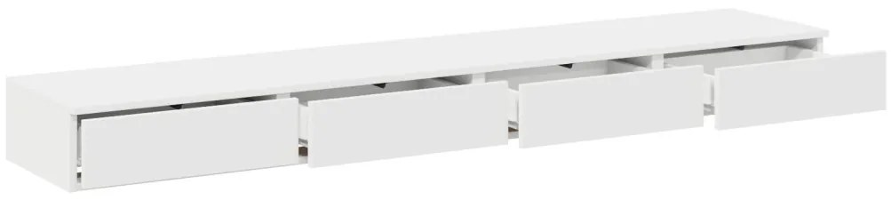 Ágyfiókok fiókkal Fehér 180 x 36.5 x 16.5 cm Faanyag