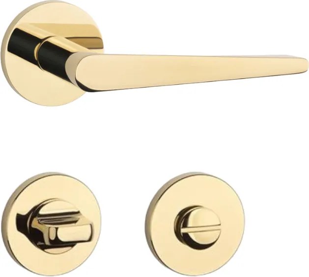 APRILE ARNICA Körrozettás R SLIM 7MM GOLD PVD - Fényes arany színű PVD bevonat WC