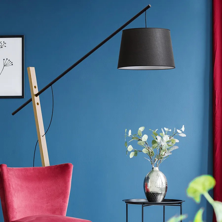 RENDL DANTE stojanová černá dřevo 230V LED E27 15W