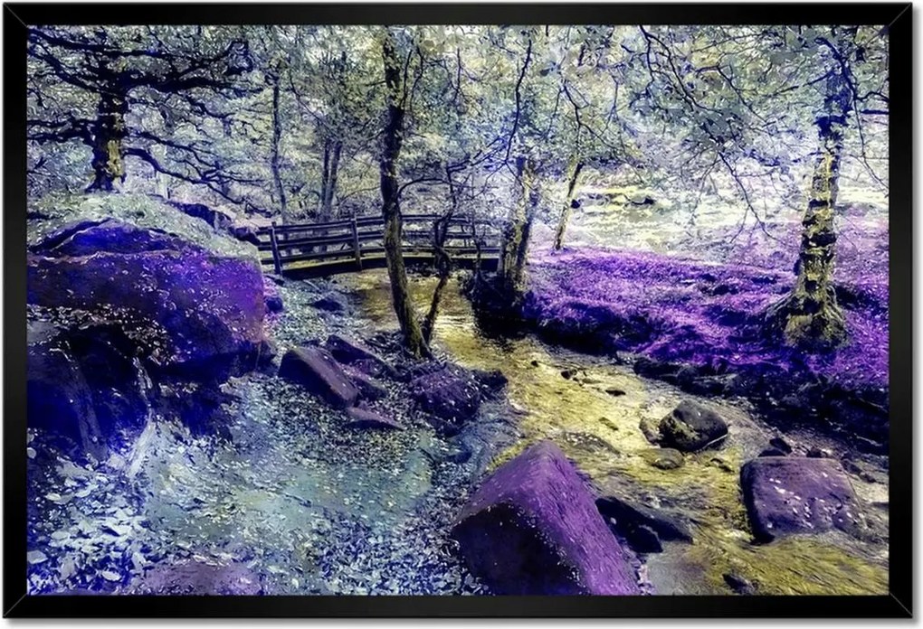 Poszterek keretben 60x40 Híd a folyó felett