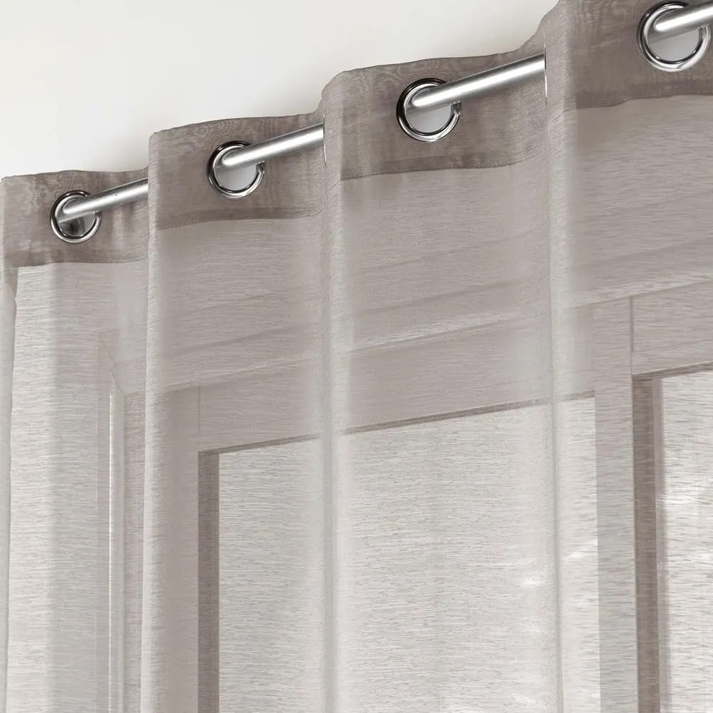 Barna átlátszó függöny 140x240 cm Lissea – douceur d'intérieur