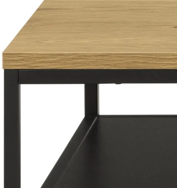 Dohányzóasztal CORA tölgy/fekete