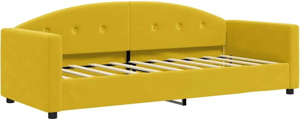 vidaXL sárga bársony kanapéágy 80 x 200 cm
