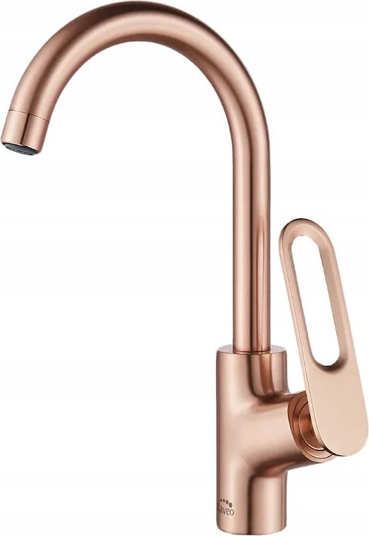 Konyhai Csaptelep Rozé Arany Magas Kifolyócső Mosogató