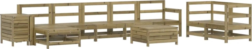 vidaXL 10 részes impregnált fenyőfa kerti kanapészett