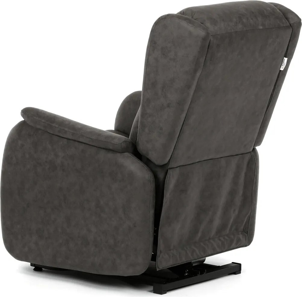 Fekete elektromos relaxfotel kábeles vezérléssel, vintage szövet kárpitozással, TV-L8902 BK3