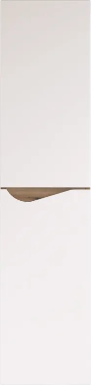Piramida BETA fali fürdőszoba - állószekrény - ALPINFEHÉR-TÖLGY - 35 x 150 x 30 cm