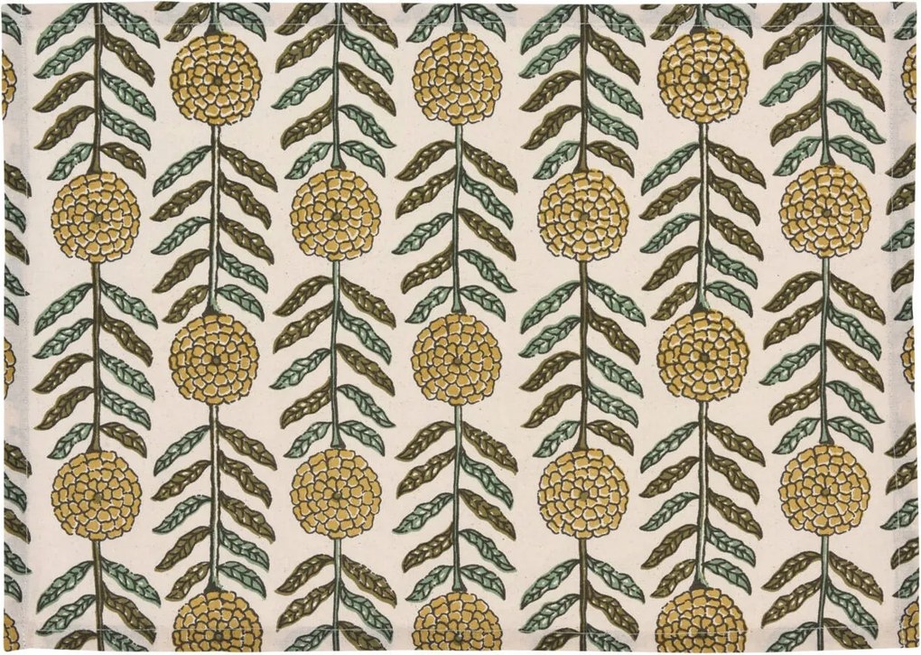 Pamut Alátét Virágmintás 45X30CM Az Asztal Védelmére