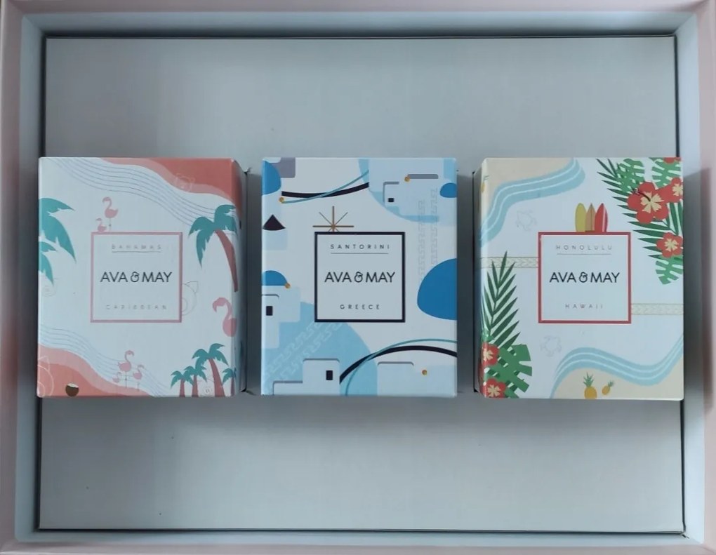 Szett Illatgyertyák Ava &amp; May ajándék