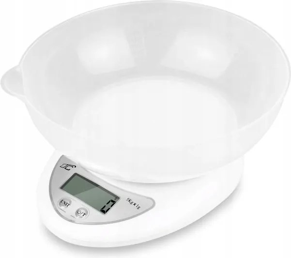 Pontos Konyhai Mérleg 1G 5KG Elektronikus Önkalibráló Tállal