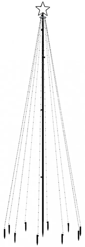 színes fényű karácsonyfa tüskével 310 LED-del 300 cm