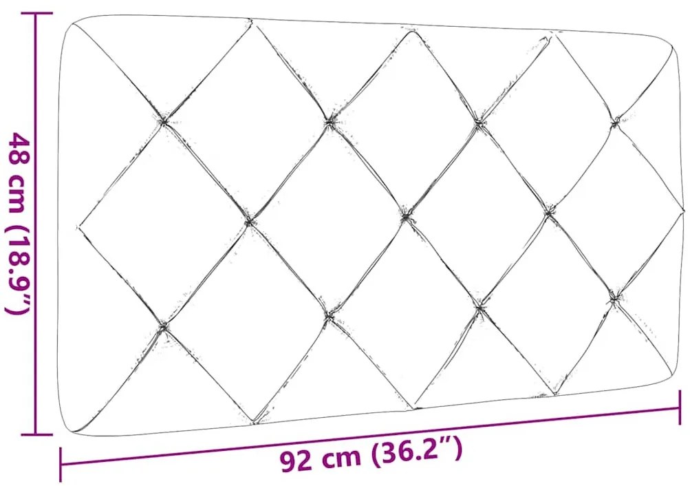 kék szövet fejtámla párna 90 cm