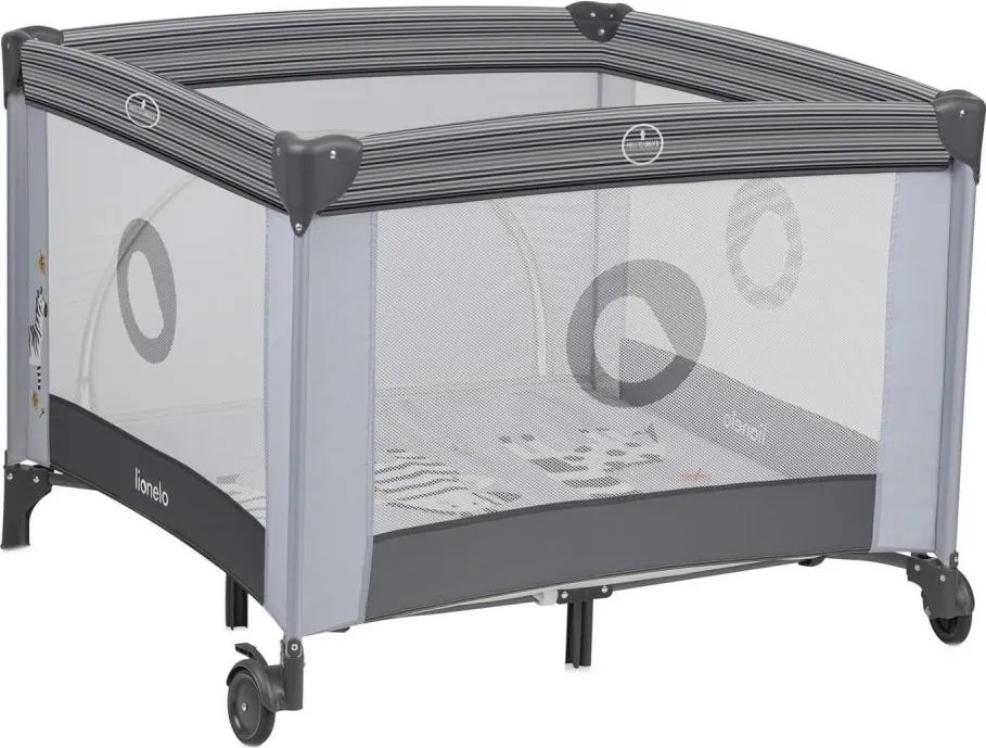 Lionelo - Játékkarám BONNIE Grey Stone