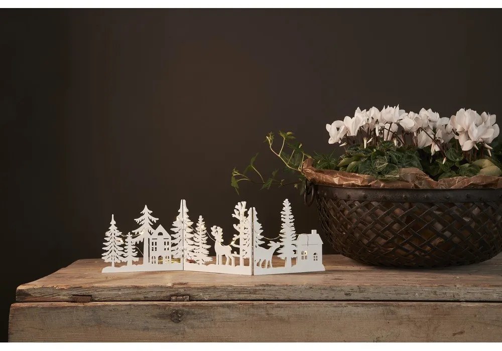 Fehér fénydekoráció karácsonyi mintával Fauna – Star Trading