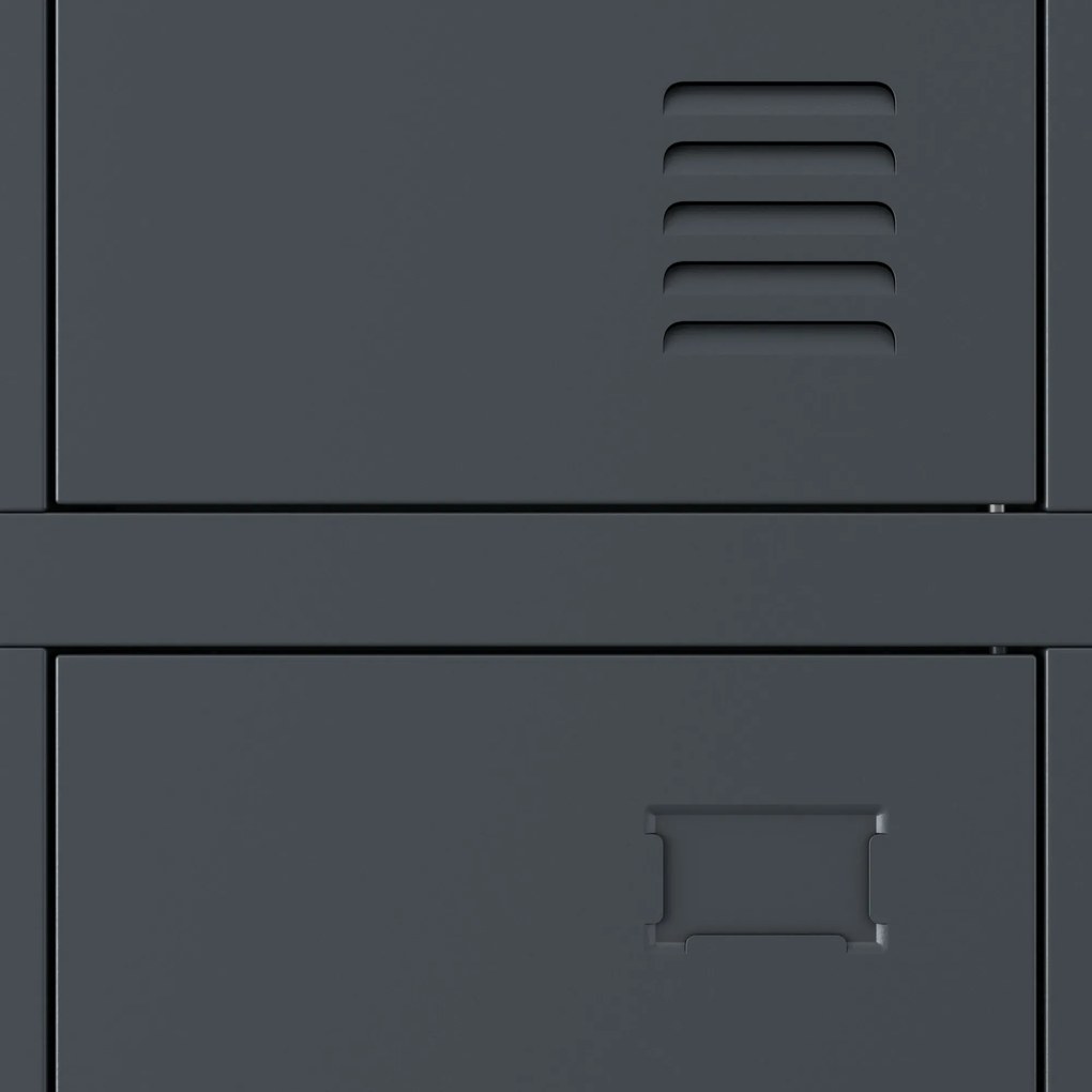 6 ajtós IGOR öltözőszekrény, 900 x 1850 x 450 mm, antracit