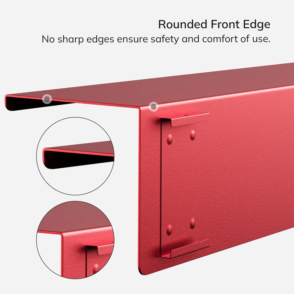 JOANNE fali polc 1200 mm, Modern: piros