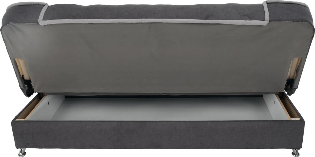 Kinyitható dívány, sötétszürke/világosszürke, PERSI