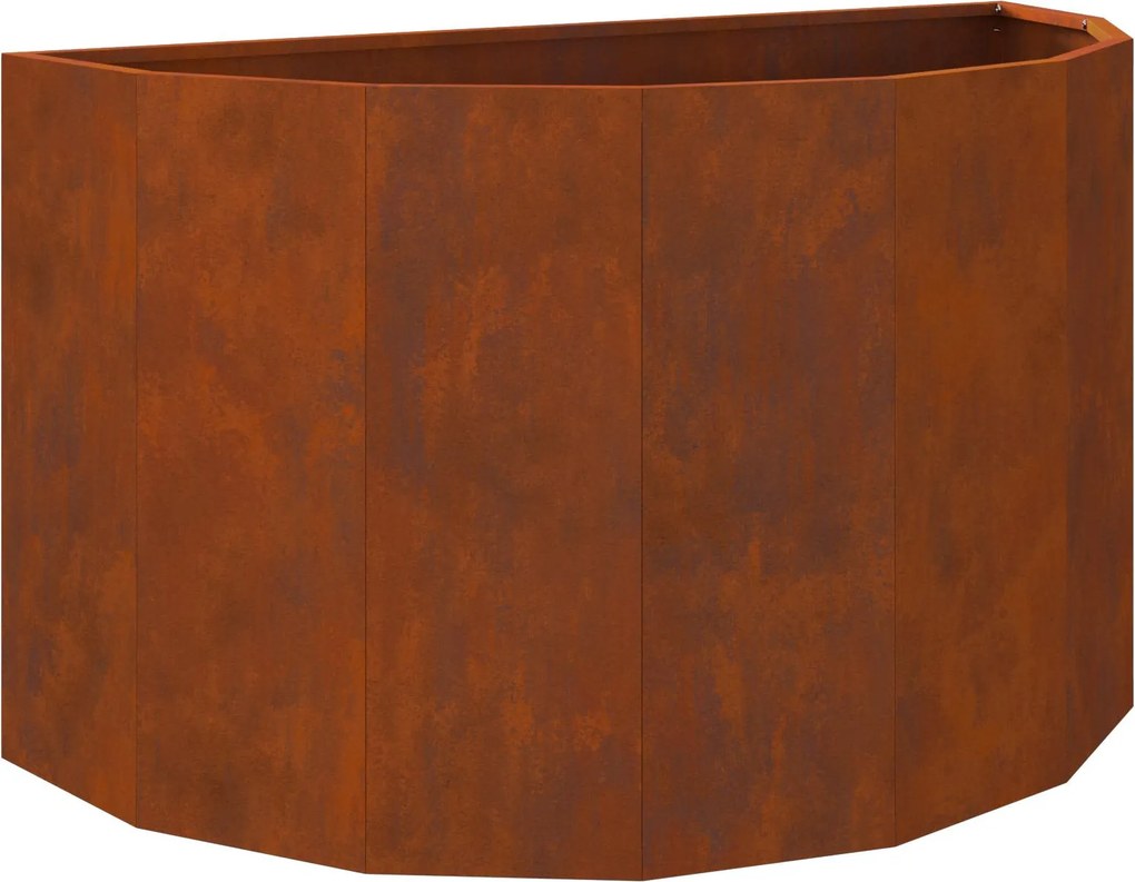 vidaXL Növénytartó Rozsdás 90 x 45 x 50 cm Időjárásálló acél