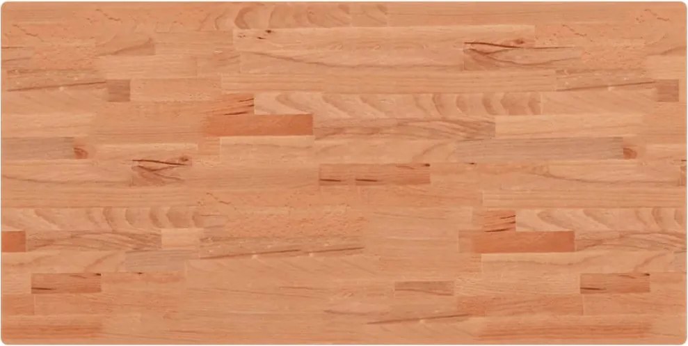 vidaXL tömör bükkfa téglalap alakú asztallap 100x50x2,5 cm