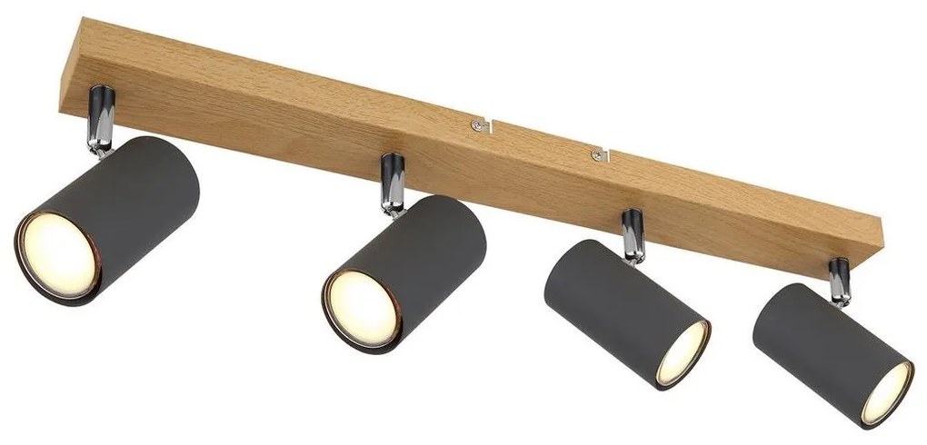 Globo 57911-4G - Spotlámpa ROBBY 4xGU10/35W/230V szürke/barna