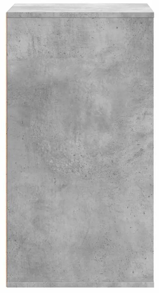 betonszürke szerelt fa fiókos sarokszekrény 60 x 41 x 76 cm