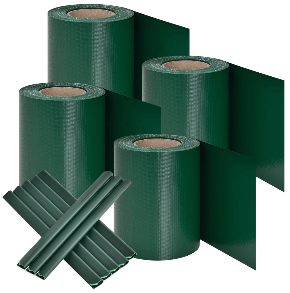 Juskys PVC védőöv a kerítéshez 4 db - zöld