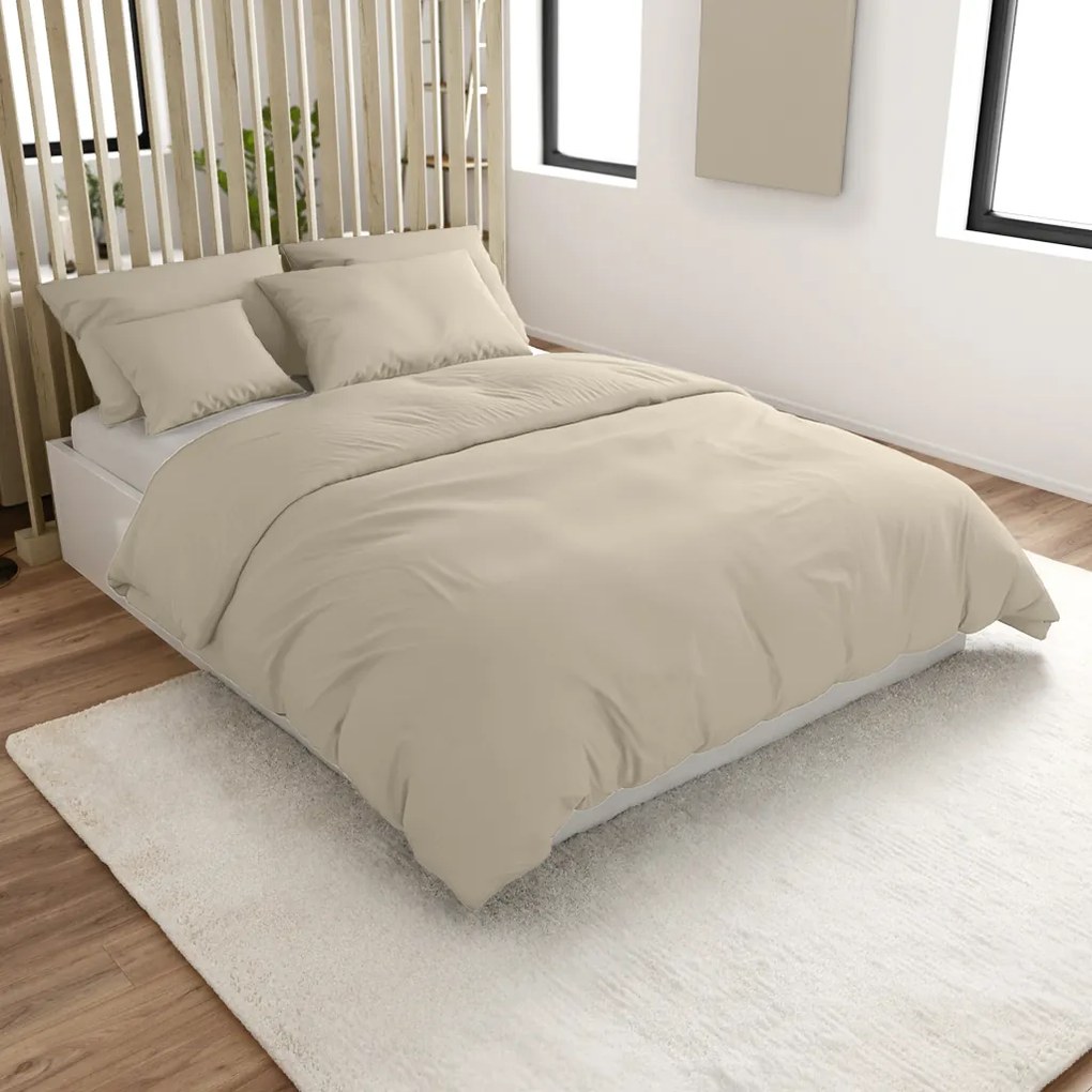 Pamut ágynemű LUX bézs hotelszárnyú tasak Ágyneműhuzat mérete: 70 x 90 cm | 140 x 200 cm