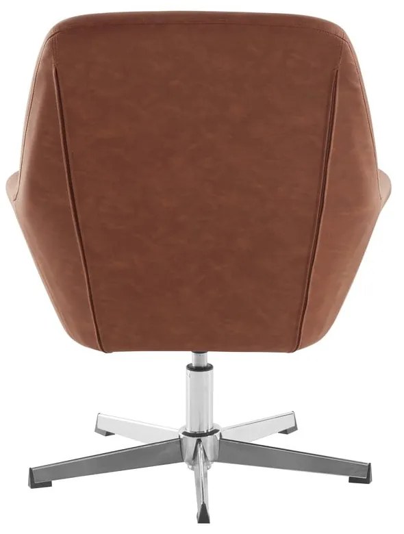 Barna bőrutánzat fotel Naomi - Støraa