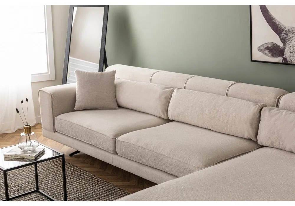 Jivago világosbézs sarokkanapé, jobb oldali - Artie
