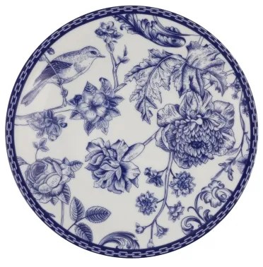 24 darabos étkészlet fehér/kék/porcelán
