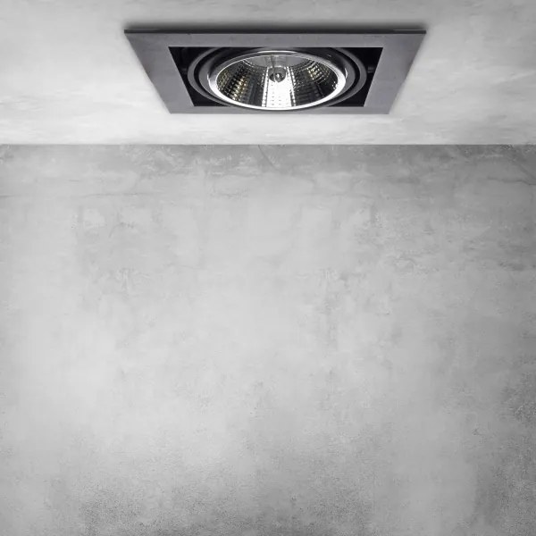 Beépíthető lámpa PLAZA AR111 1xGU10/12W/230V fekete