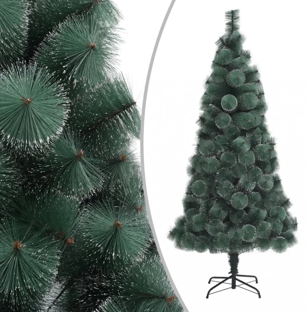 zöld PET műkarácsonyfa állvánnyal 150 cm