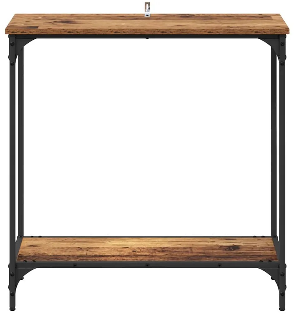 Konzolasztal polcokkal Régi fa 75 x 30.5 x 75 cm Faanyag