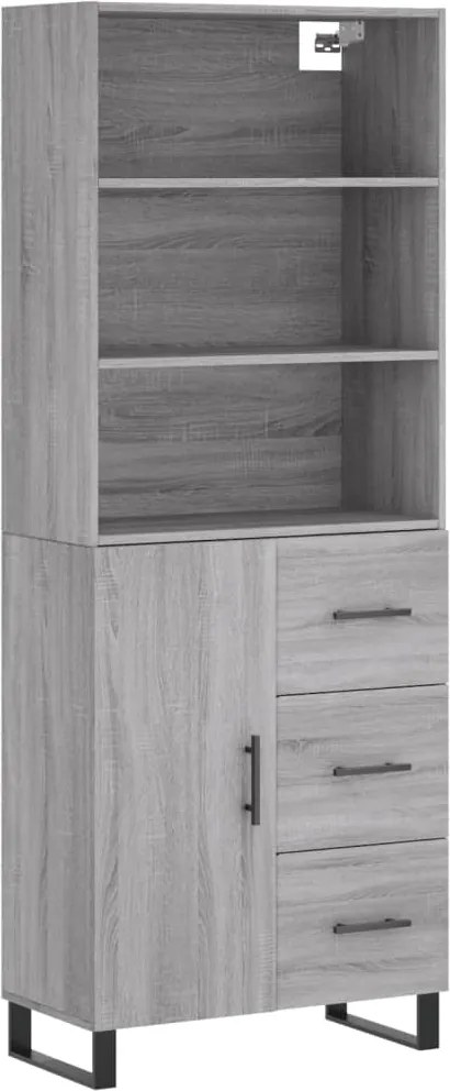 vidaXL szürke sonoma szerelt fa magasszekrény 69,5 x 34 x 180 cm