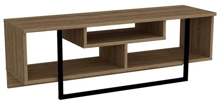 TV szekrény Asal (120) - Walnut, Black
