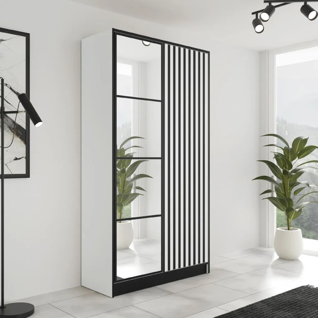 Eden2 2D Gardróbszekrény 104,8cm, Fehér