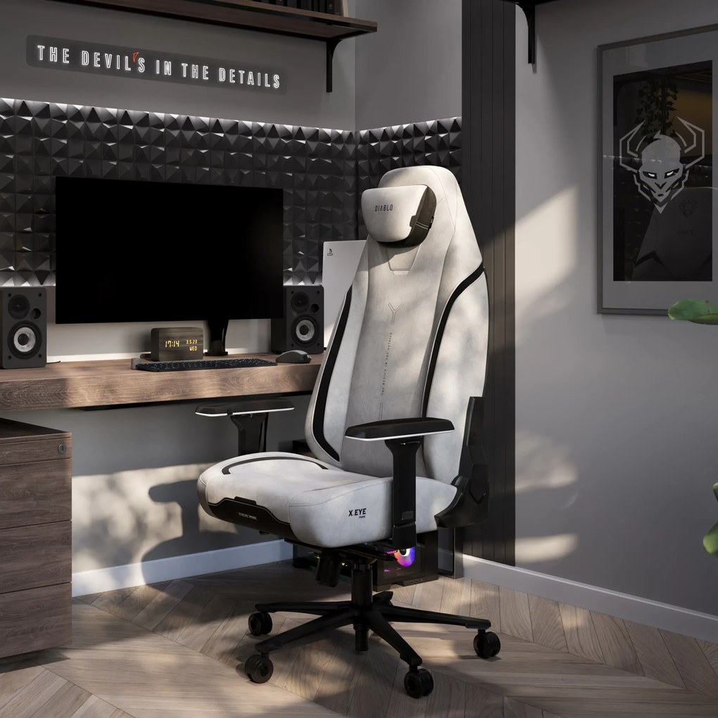 Gamer szék Normal Size szürke-fekete: Diablo X-Eye Prime Nightwolf Moon