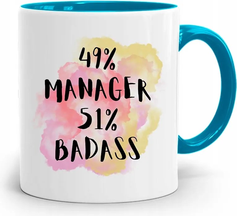 Menedzser Bögre Kék Ajándék fényképes nyomtatással