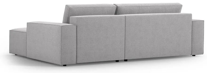 Világosszürke buklé kinyitható sarokkanapé (jobb oldali) Jodie – Micadoni Home