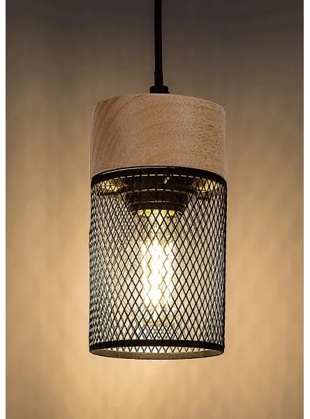 Rabalux 72041 - CALLUM függeszték 1xE27/25W/230V bükk